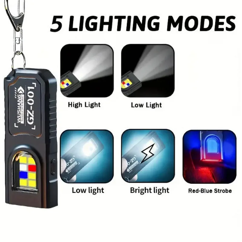 Powerful Mini COB LED Keychain - Camping Cooking Fish ulasan dan harga