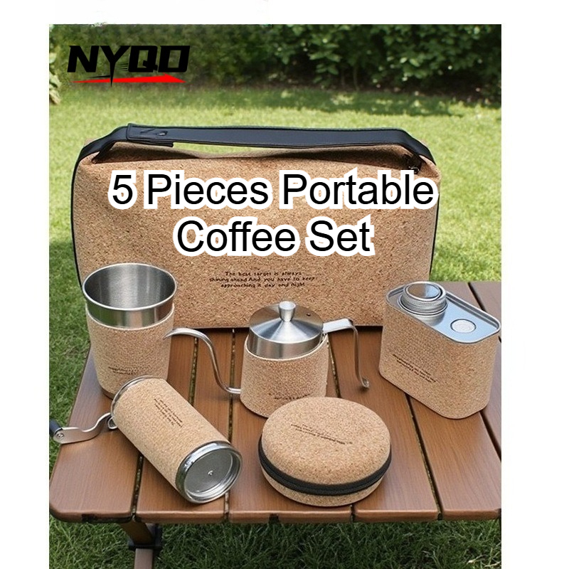 Outdoor Camping Coffee Kit Por - Camping Cooking Set With Kettle ulasan dan harga