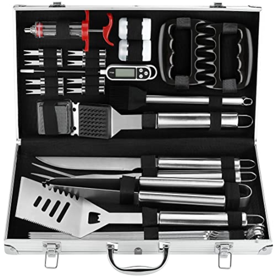 Aluminum Case BBQ Grill Access - Meat Thermometer Camp ulasan dan harga