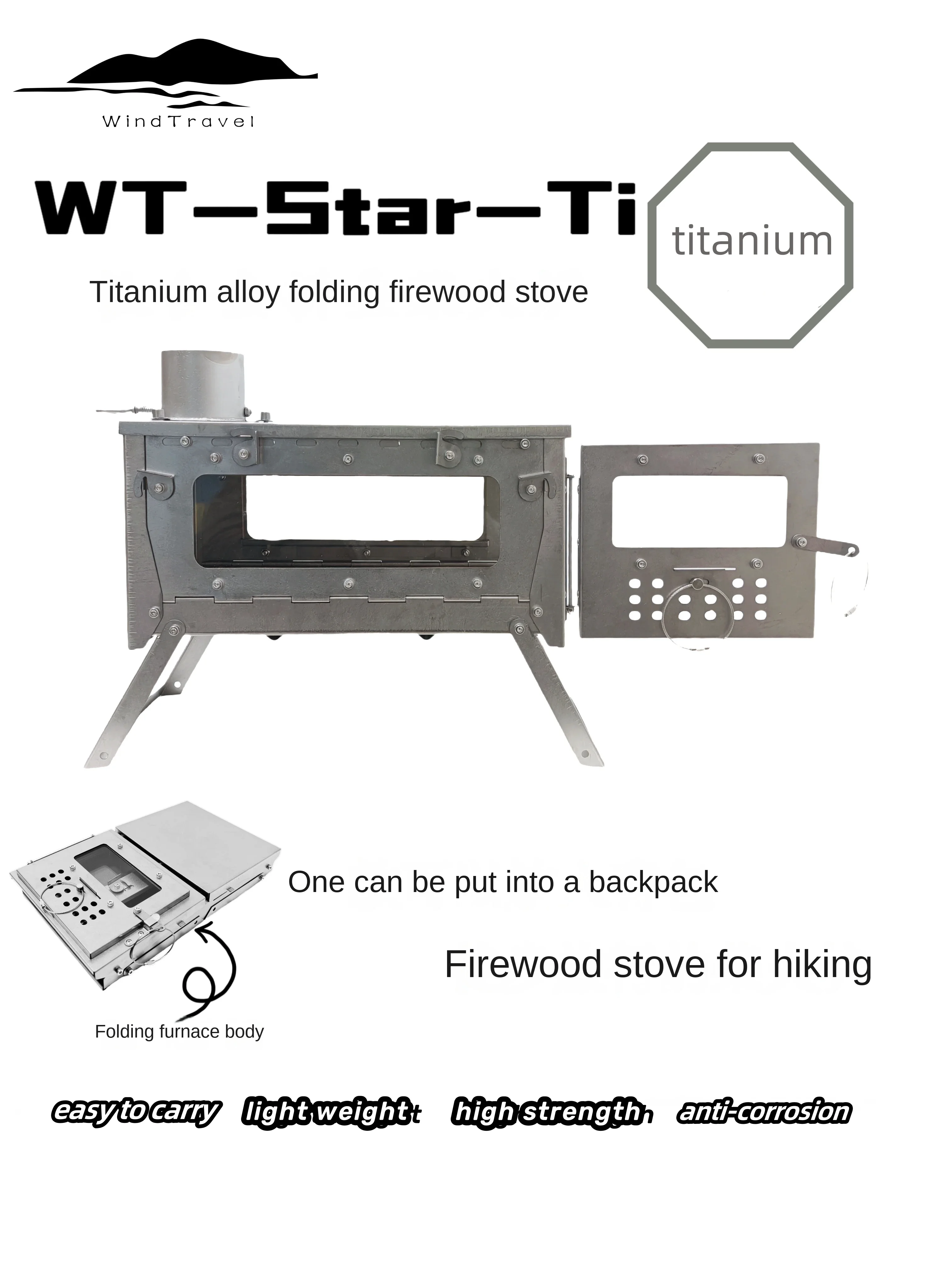 WT Star Ti Titanium Alloy Fold - Camping Cooking Lightweight ulasan dan harga