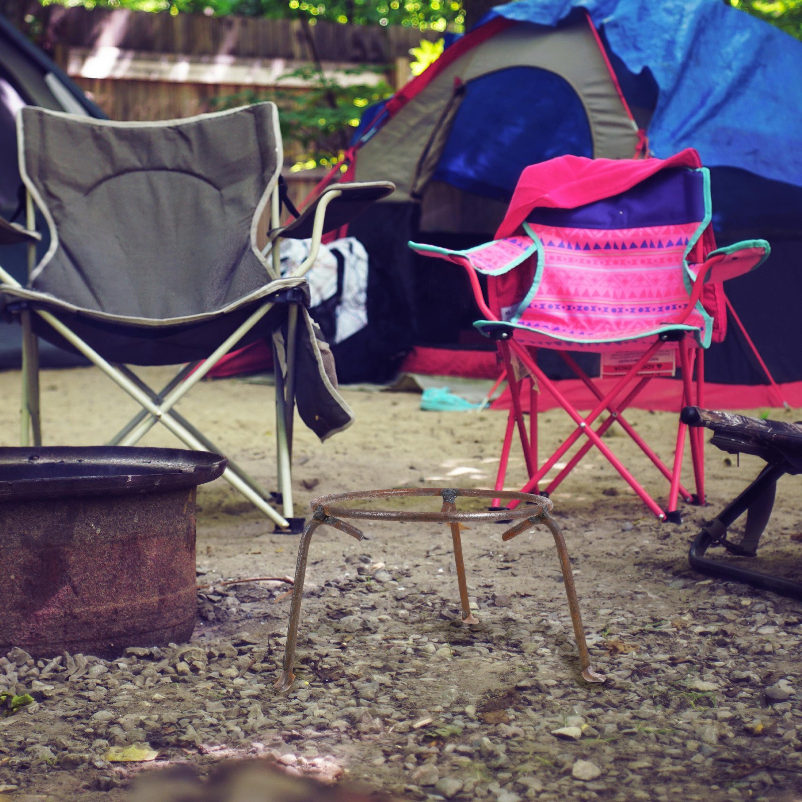Pot Stand Rebar Durable Lightw - Camping Cooking Fire Stove ulasan dan harga