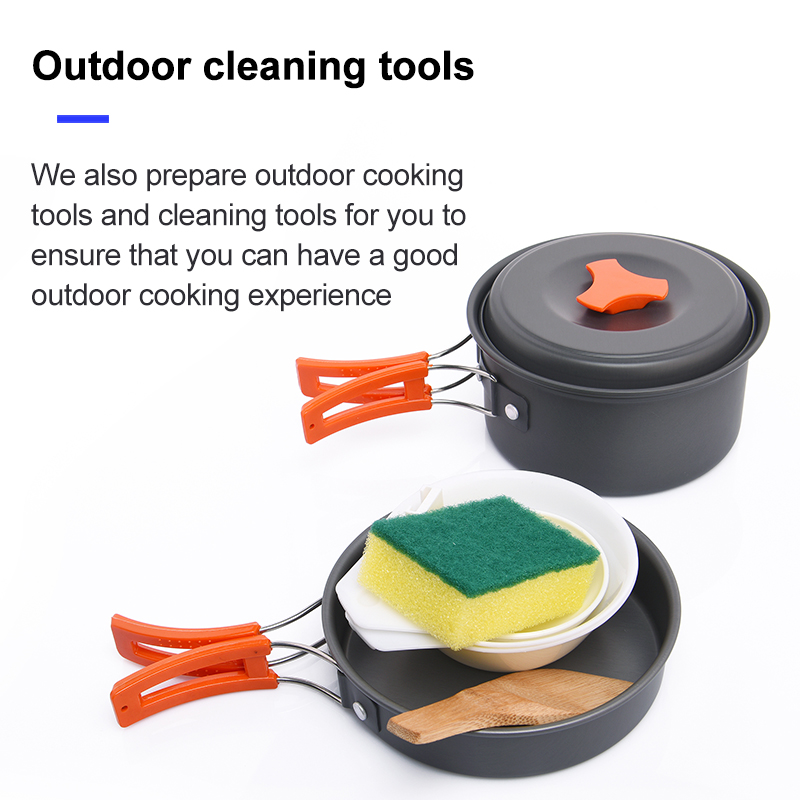 Widesea Camping Outdoor Cookwa - Camping Cooking Set With Kettle ulasan dan harga