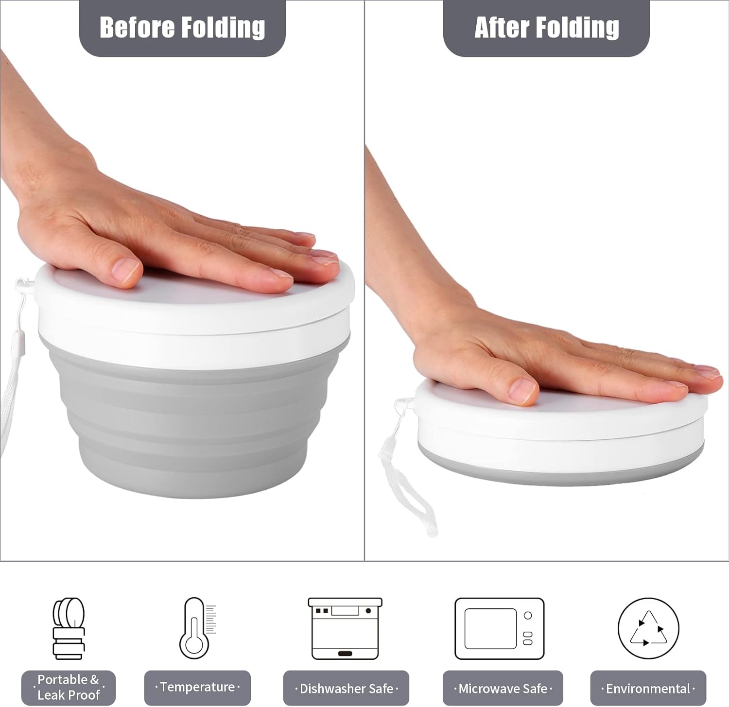 Collapsible Silicone Cup & Bow - Camp Spork Set ulasan dan harga