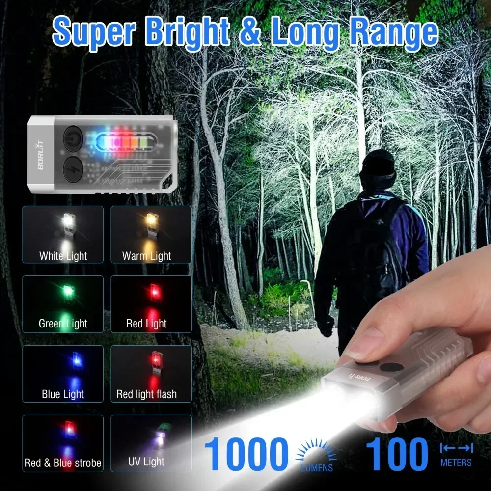 BORUiT V10 Keychain UV LED EDC - Camping Cooking Fish ulasan dan harga