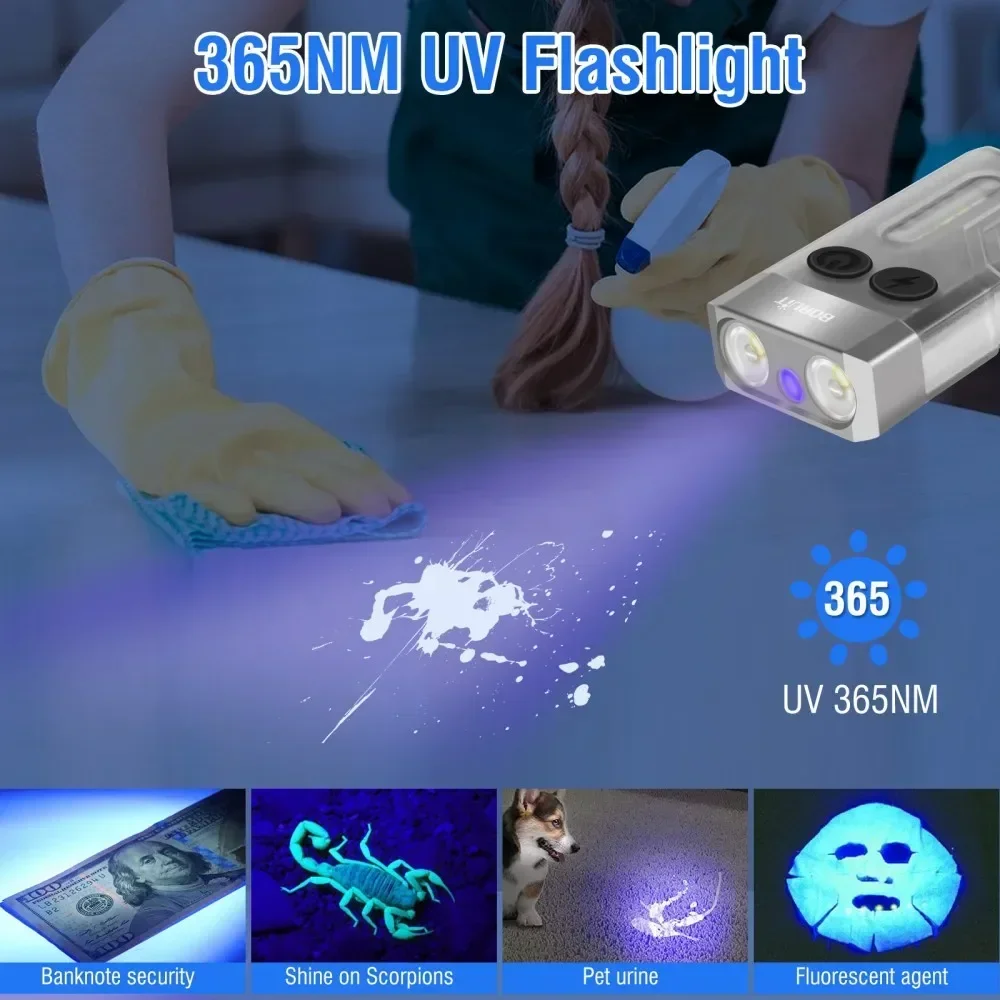 BORUiT V10 Keychain UV LED EDC - Camping Cooking Fish ulasan dan harga