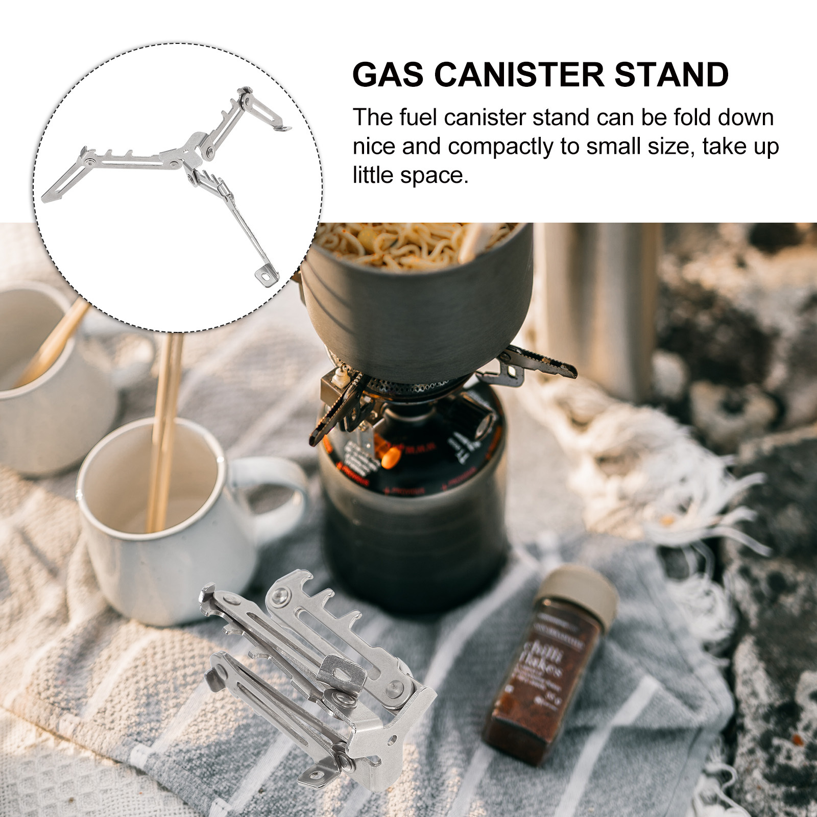 Gas Tank Bracket Sturdy Metal  - Camping Cooking Canister ulasan dan harga