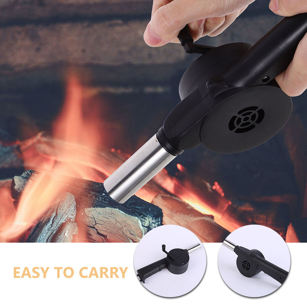 Hand Crank Black Manual Bbq Fa - Camping Cooking Fire ulasan dan harga