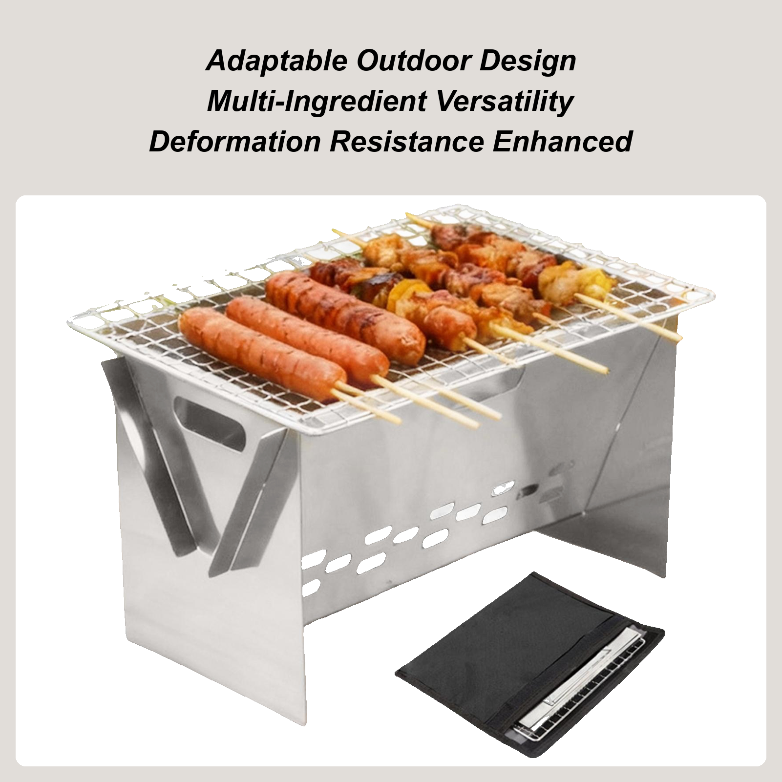 Stainless steel Charcoal Grill - Camping Cooking Fire Stove ulasan dan harga