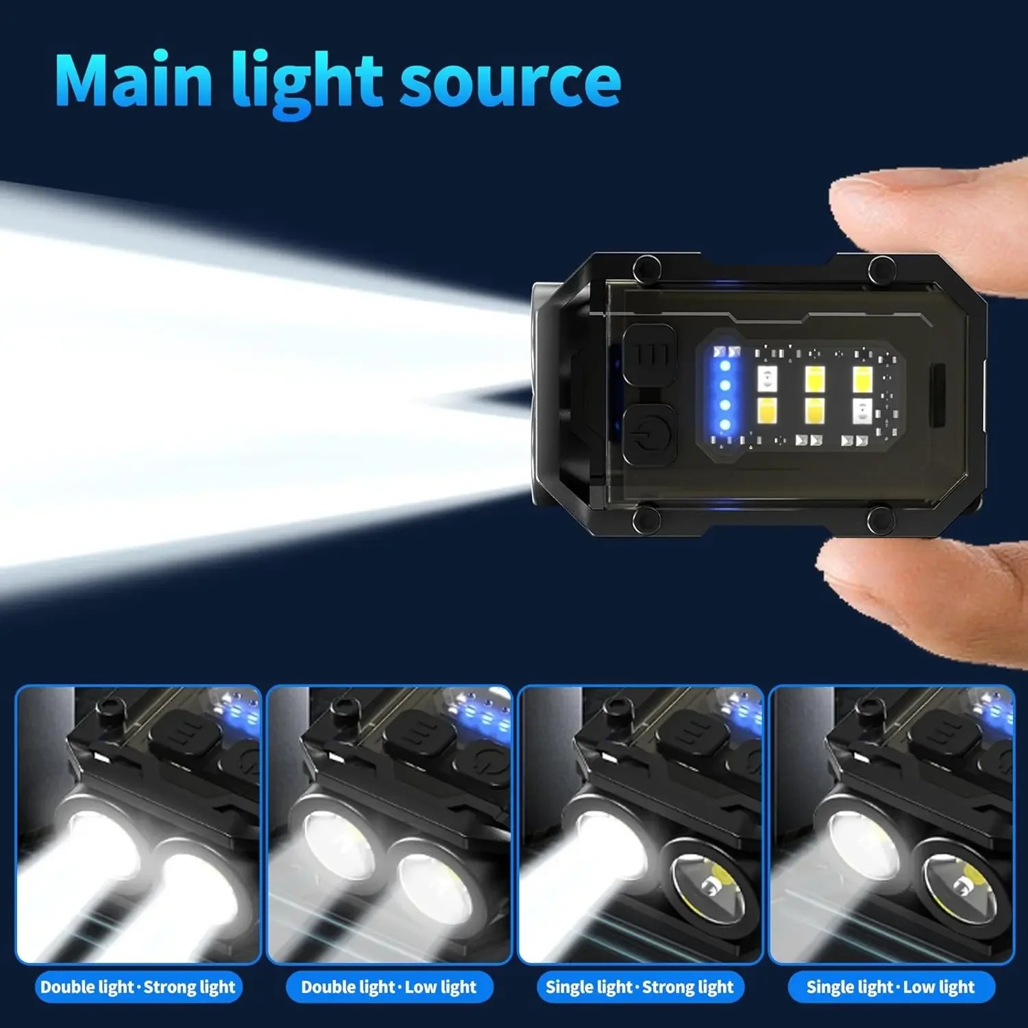 Mini COB Keychain Flashlight,C - Camping Cooking Fish ulasan dan harga