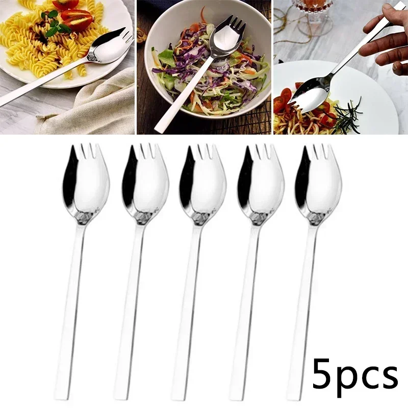 5pcs Spork Set Soup Spoon Tabl - Camp Spork Set ulasan dan harga