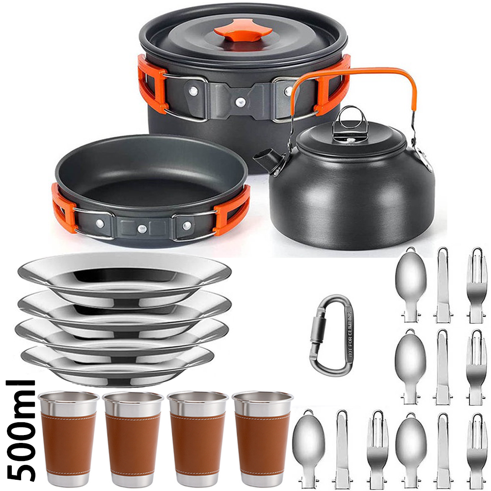 Outdoor camping cooking set, n - Camping Cooking Set With Kettle ulasan dan harga