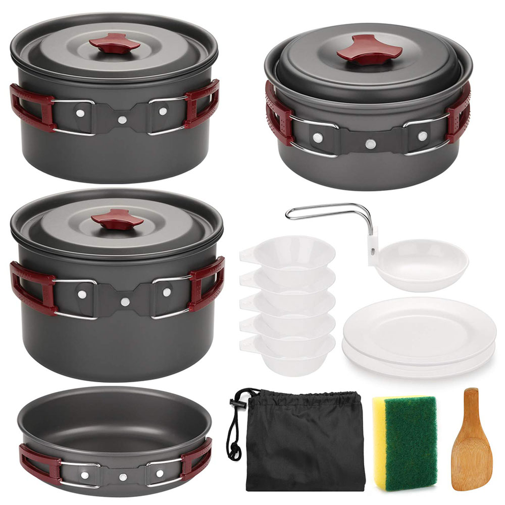 Outdoor Camping Cookware Kit N - Camping Cooking Roll ulasan dan harga
