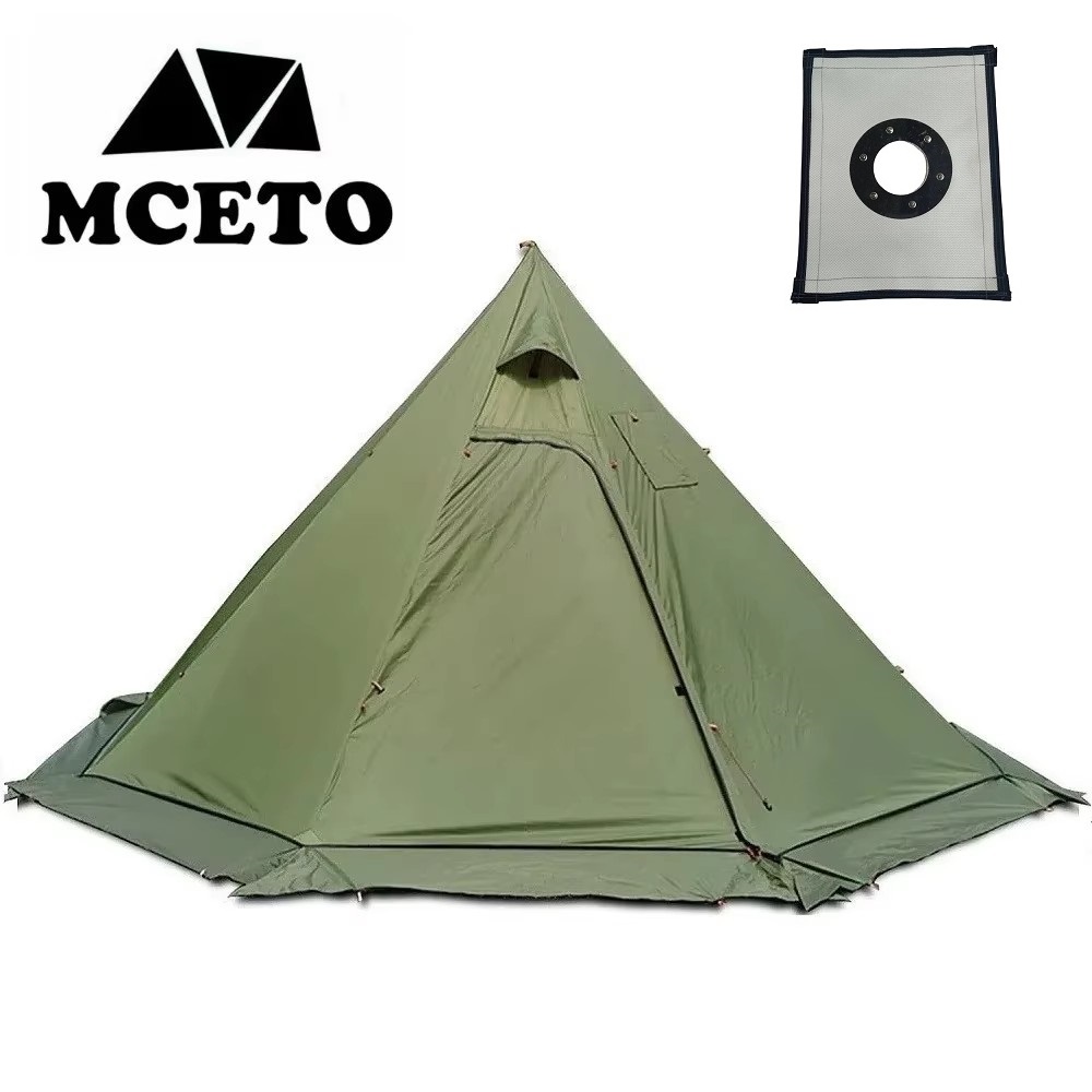 New Pyramid Tent With Snow Ski - Campfire Cooking In Another World ulasan dan harga