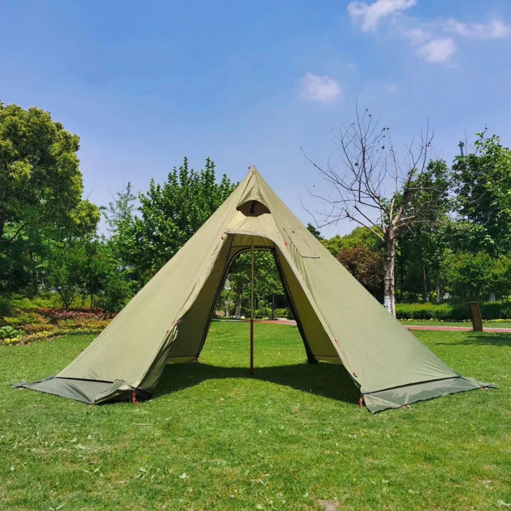 New Pyramid Tent With Snow Ski - Campfire Cooking In Another World ulasan dan harga