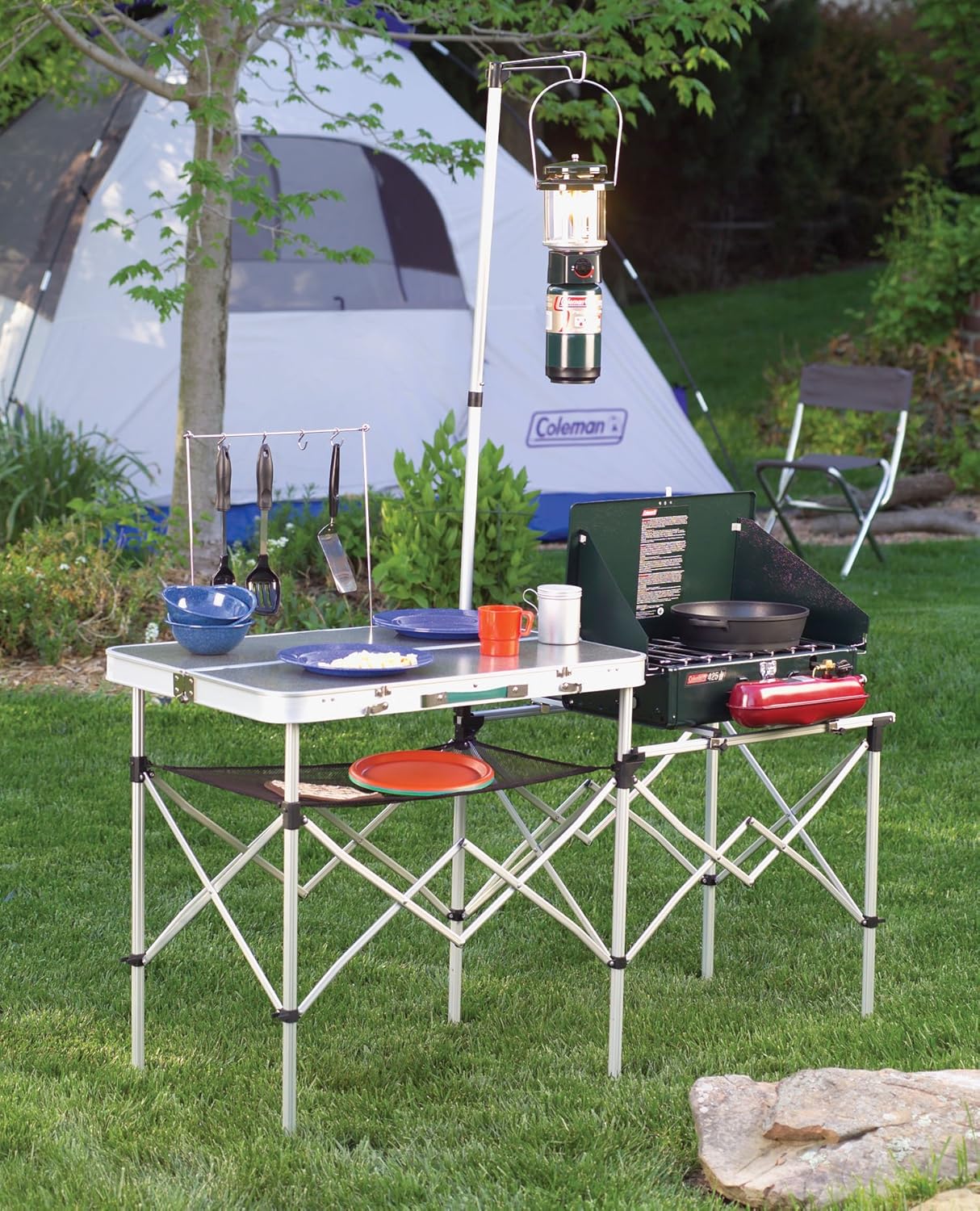 Portable Camp Kitchen, Outdoor - Camp Grill Portable Folding ulasan dan harga