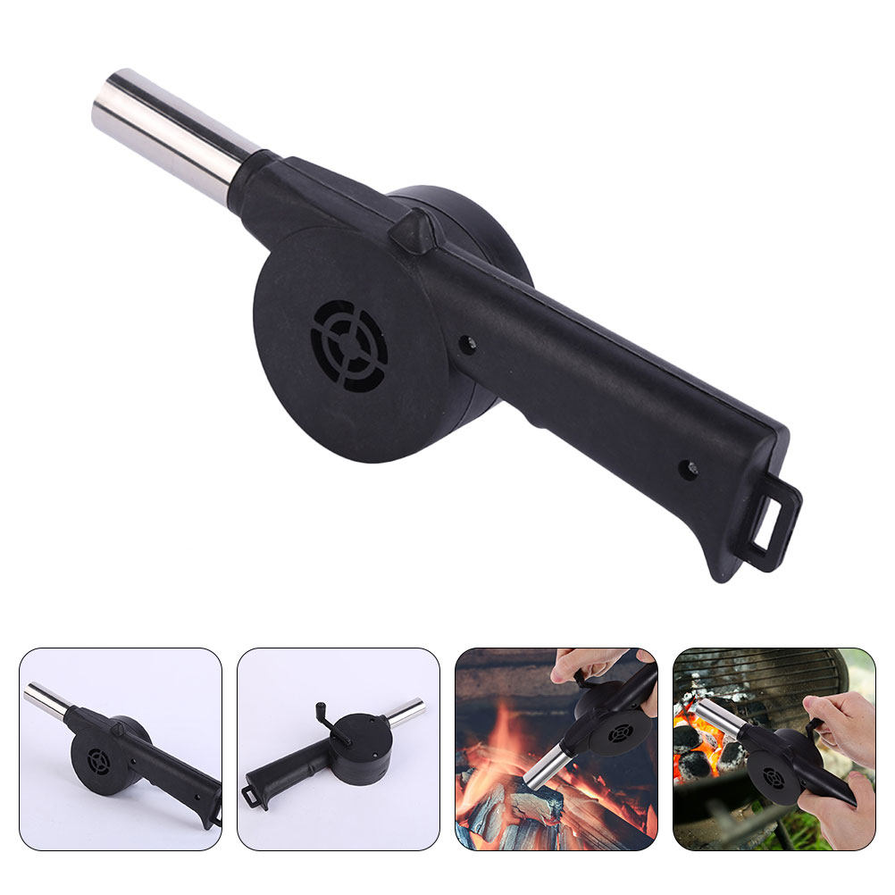 Manual Blower Black Hand Crank - Camping Cooking Fire ulasan dan harga